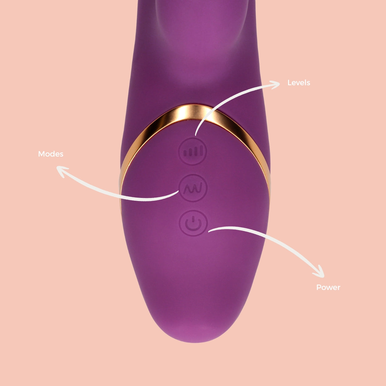 Rabbit Vibrator with 3 Up-and-Down Moving Rings